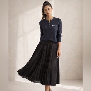 Theory Project Pleated Midi Dress